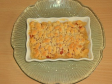 Crumble aux tomates, parmesan et basilic