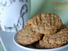 Biscuits aux pistaches et au citron, sans gluten et sans lactose
