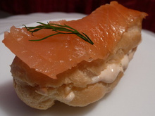 Mini éclairs au saumon