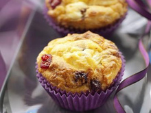 Muffins au Boursault et aux cranberries