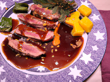 Magret de canard sauce miel et sapin