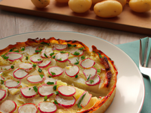 Tarte poireaux pomme de  terre et surimi