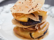 Mille feuilles de Gavottes aux pommes et boudin noir