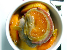 Piccatas de veau au magret fumé et abricot parfumé aux épices