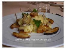 Pâtes Fraîches aux grenouilles et bolets.