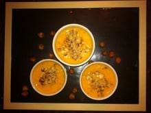 Velouté de courge butternut aux noisettes