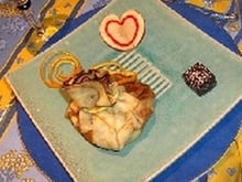 Aumonières aux pommes et glace vanille