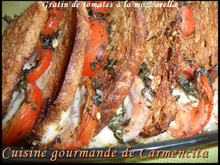 Gratin de tomates à la  mozzarella