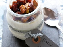 Yaourt au roquefort et sa compotée gourmande sucrée/salée