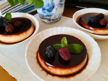 Flans légers aux mûres