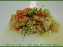 Tartare de couteaux et son espuma au fenouil sauvage