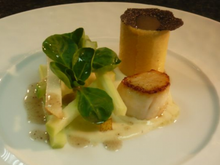 Espuma de Pur Brebis, pomme, poire et Saint Jacques