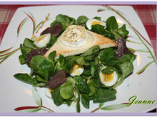 Salade de chèvre chaud et gésiers confits