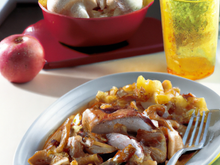 Chapon aux pommes et champignons