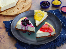 Cheesecake allégé au fromage blanc et ses 3 topping