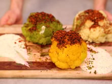 Chou-fleur rôti au Dukkah maison, yaourt au lait de brebis