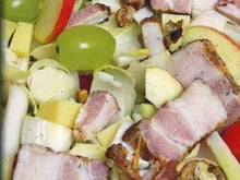 Salade sucrée salée aux rillons