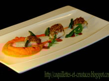 Joues de lotte aux noisettes et à la vanille