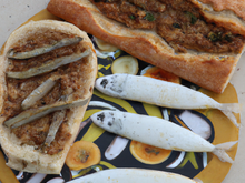 Fougasse et ses rillettes de sardines