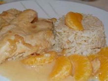 Escalope de poulet au miel et aux clémentines