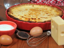 Tarte au fromage râpé et crème fraîche