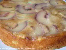 Gâteau léger aux pêches