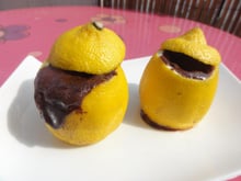 Douceur de chocolat cuit dans un citron