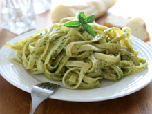 Tagliatelles à la crème à l'ail des ours
