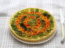 Tarte fleurs de courgettes et carottes