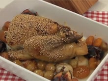 Pintade rôtie au miel