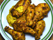 Cuisses de poulet grillées au lait de coco