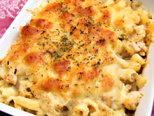 Gratin diététique de macaronis au poulet