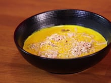 Velouté de potimarron, châtaigne et foie gras au Companion