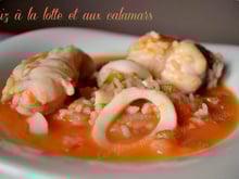 Riz à la lotte et aux encornets