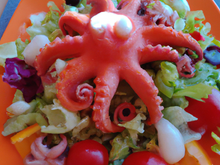 Salade poulpe de schtroumpf
