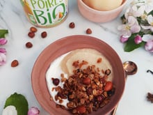 Compote de poires St Mamet et granola maison