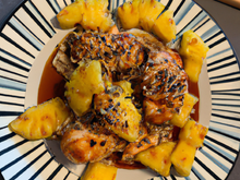 Poulet à l'ananas et sésame