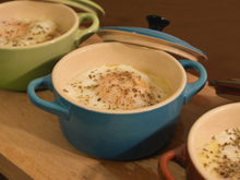 Mini-cocottes œufs épinards jambon comté