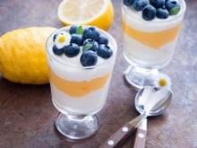 Mousse au fromage blanc et lemon curd