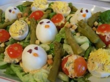 Œufs mimosas et tomates cerises au Philadelphia