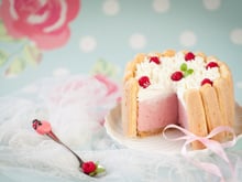 Charlottes aux framboises (ou fraises) et sirop rhum/grenadine