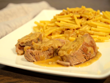 Filet mignon sauce miel-moutarde