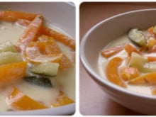 Potage de légumes au lait de coco