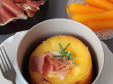 Cocotte de patate douce, coppa et mimolette
