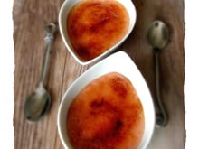Crème brûlée à l'orange sanguine, sans œuf et sans gluten