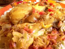 Poulet Massalé au poivrons et champignons !