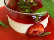 Panna cotta fraise/ basilic