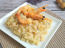 Cassolette de risotto au champagne et aux écrevisses