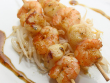 Brochettes de crevettes au Caprice des Dieux