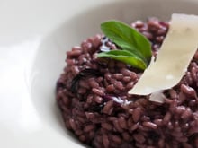 Risotto au vin rouge, à la sauge et à la Trevisana